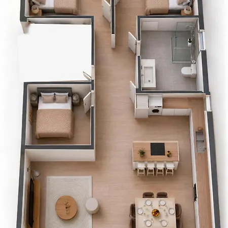 Sunlit Loft In Valby With Parking For 8